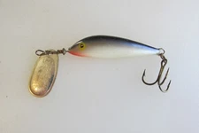 Lot #32 Blue Fox Vibrax Minnow Spin VMS-5 S Silver/Black Color Good Condition