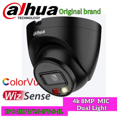 Dual Light DAHUA Original 4K 8MP IPC-HDW2849T-S-IL Full Color MIC POE IP Camera