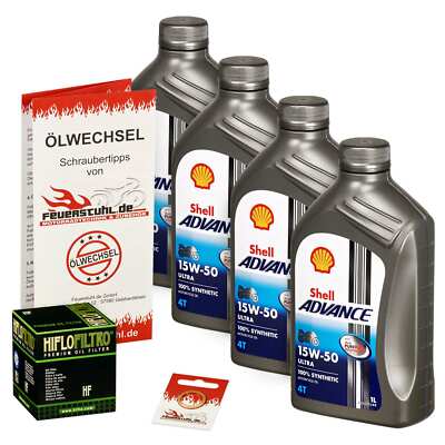 Ölwechselset Ducati Scrambler 800 15-20 Shell Advance Ultra 15W50 HiFlo Ölfilter