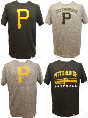 New Pittsburgh Pirates Mens Sizes S-M-L-XL Licensed Gray Majestic Shirt