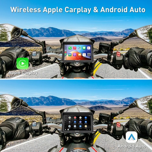 5" Motorcycle GPS Navigator Motorbike Carplay Navigation Waterproof Touch Screen - Picture 3 of 15