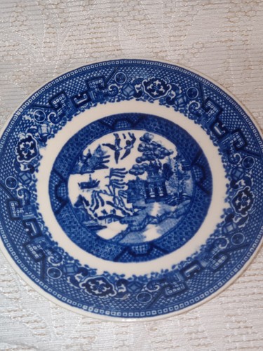 Vintage Blue Willow Ware England set di 3-2 ciotole e 1 ciotola da dessert più grande - Foto 6 di 6