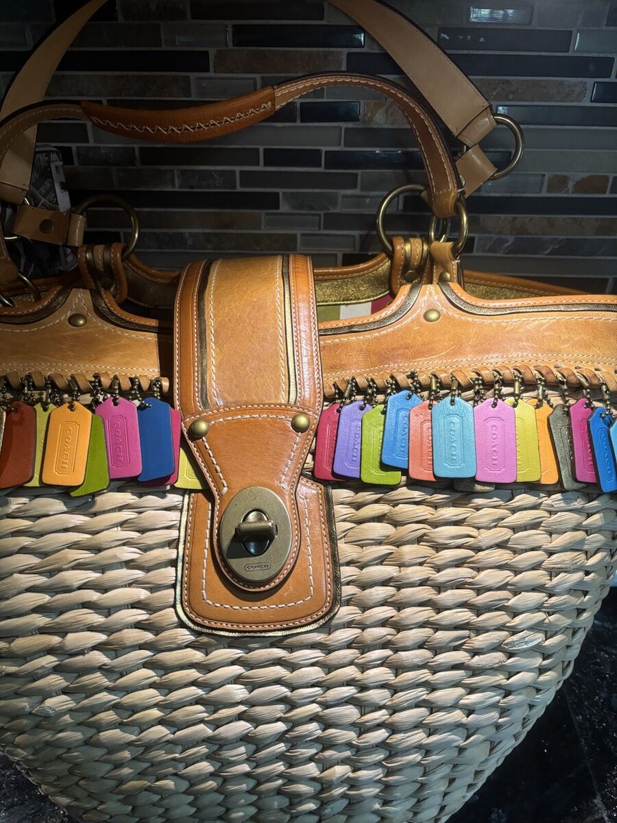 Coach Lily Straw Legacy Basket Tote Limited Edition 65th Coach Lily Straw Legacy Basket Tote Limited Edition 65th