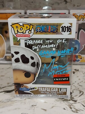 One Piece Trafalgar Law Funko Pop 1016 Signed Matthew Mercer  JSA COA