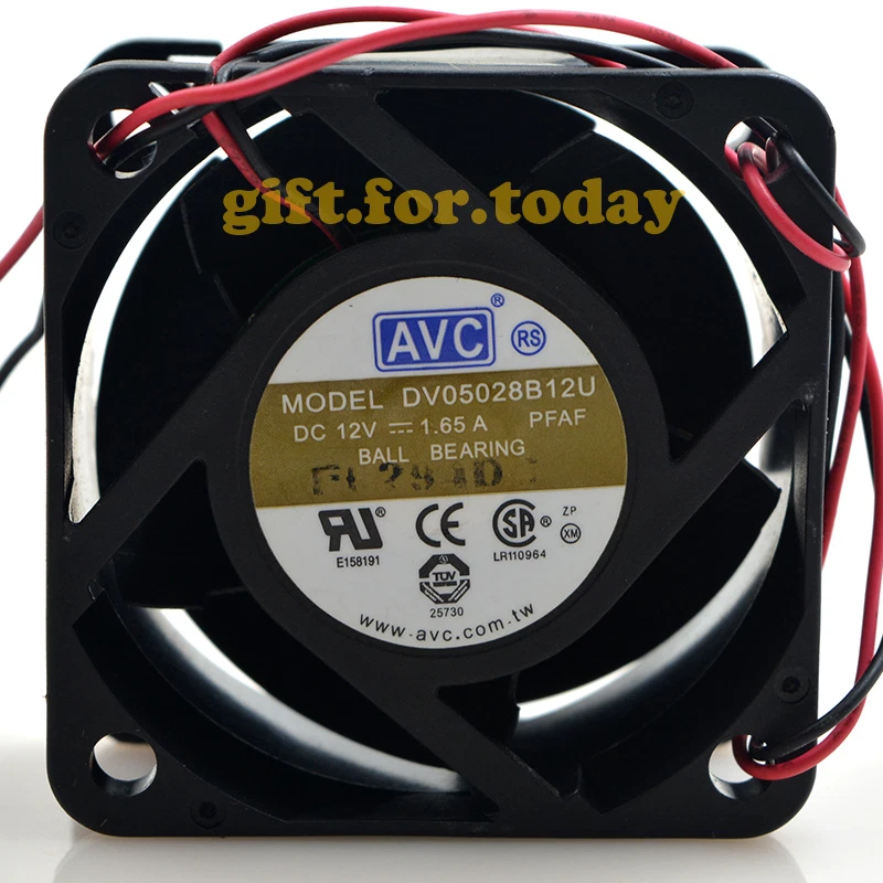 AVC Cooling Fan 5028 DV05028B12U 12V 1.65A 5cm 50×50×28mm - Image 4 of 4