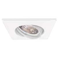 MüLler-Licht Led Ebl Einbaustrahler Weiß Eckig Schwenkbar 5W GU10 Warmweiß 2700K