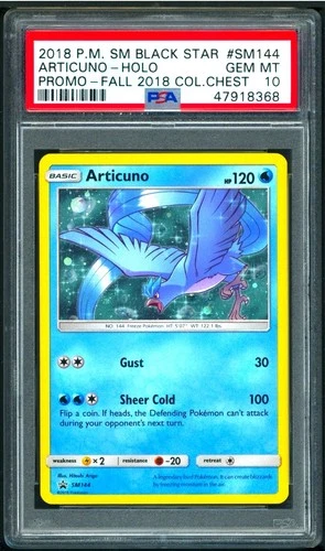 PSA 10 Articuno SM144 Sun & Moon Promo Cosmos Holo - Pokemon TCG - PSA POP: 25