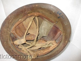 JAPAN WWII JAPANESE IMPERIAL ARMY SOLDIERS STEEL COMBAT HELMET KANJI SIGNED