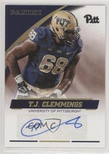 2016 Panini Pitt Panthers Auto TJ Clemmings #TJC-PIT Auto 0a6