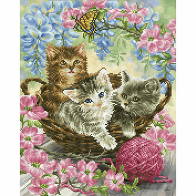 Diamond Dotz - Diamond Painting Set - Kitty Knits Design - Mittelstufe