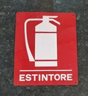 Vintage Italian Fire Extinguisher Tin Sign