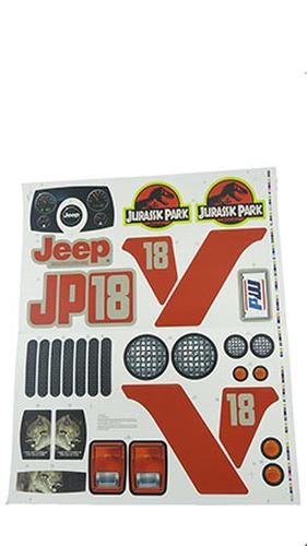 - 3900-6427 Label Sheet For Frc33 Jurassic Park Jeep Wrangle