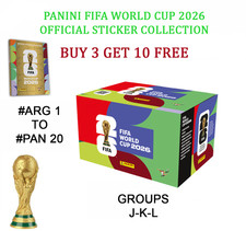 PANINI WORLD CUP 2026 STICKER COLLECTION - GROUP J - GROUP K - GROUP L