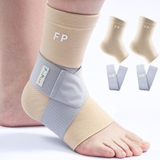 Copper Ankle Brace for Women Men 2 Pack Ankle Compression Sleeve Support for ...