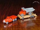 Lesney Matchbox No.15a Prime Mover, No.16a Transporter Trailer & 6a Quarry Truck