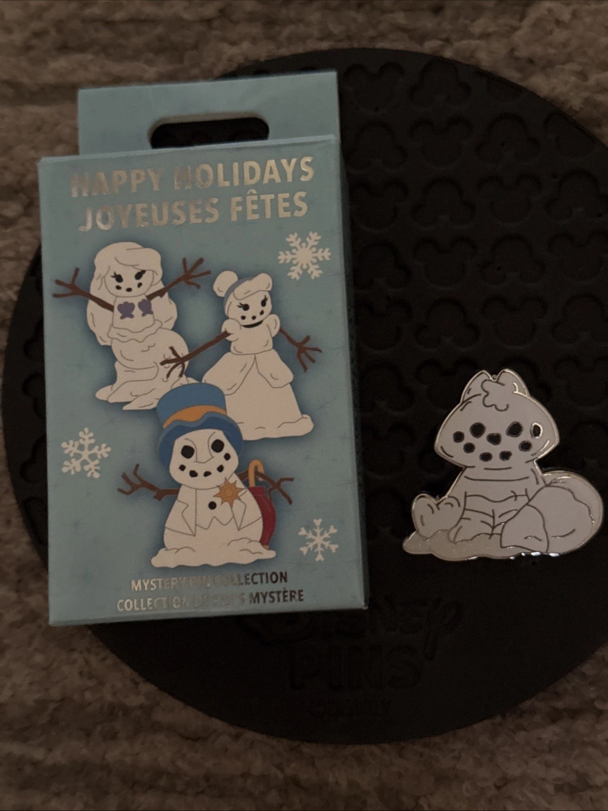 Disney Happy Holidays Snowman Pin 2020 Mystery Box Cheshire Cat Pin