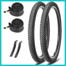 26-Inch Mountain Bike Tires Replacement Kit - Puncture-Proof & High Traction