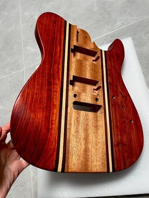 AAAAA Handcrafted 5-Piece Guitar Body Ash & Mahogany Satin Natural Wood Grain