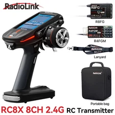 Radiolink RC8X 8CH 2.4G RC Transmitter and R8FG R4FGM Gyro Receiver Touch Screen