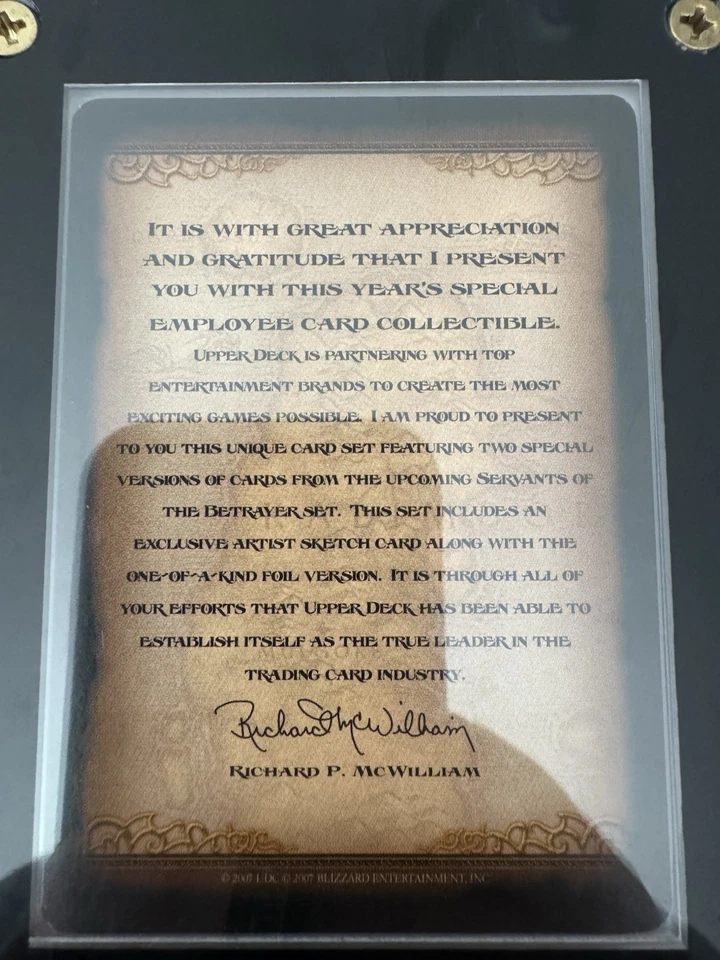 Juego de cartas coleccionables World of Warcraft Prince Kael'thas Sunstrider edición para empleados cubierta superior Foto 4 de 4