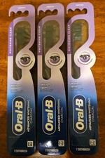 3 Ct Oral-B Charcoal Advance Bristles Medium Whitening Toothbrush New FreeShip