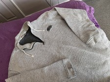 Mens 'Weird Fish' Macaroni Knit Jumper. 1/4 Zip. Heavy Cotton Blend. 2XL (50")