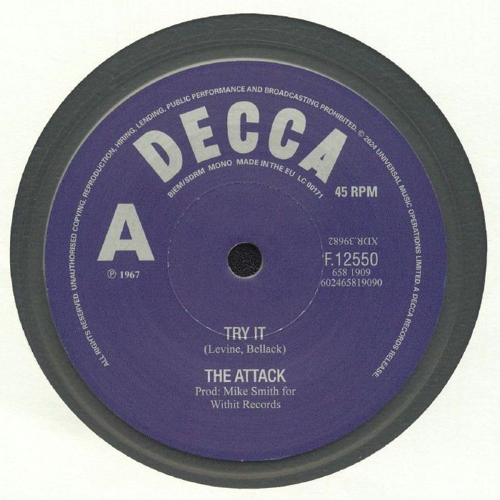 ATTACK, The - Try It - Vinyl (limited clear vinyl 7"")