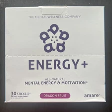 Amare Global Energy+ Dragon Fruit 30 Sticks - New in Box! Exp 4/2026
