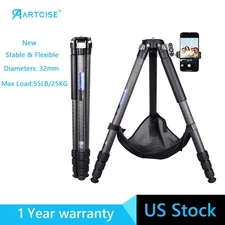 Compact Carbon Fiber Tripod Heavy Duty Camera Tripod for Canon Sony Nikon DSLR