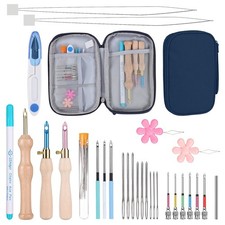 29 Pcs Punch Needle Embroidery Kit, Complete Set for Needle Punching Includes...