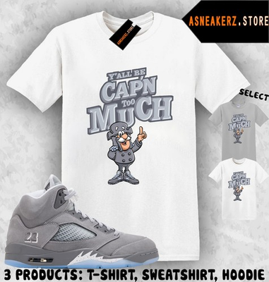 #ad Shirt Match AJ 5 Wolf Grey 2026 Sneaker Matching Tee Sneakerhead Captain T Shirt $29.89