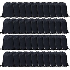 40 Pcs Drawstring Backpack Bulk Draw String Bags Cinch Polyester Bag for Gym ...