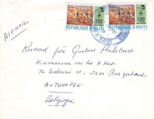 SA35f Haiti 1987 75th Anniv of Scouts, to Anvers, Belgium cover