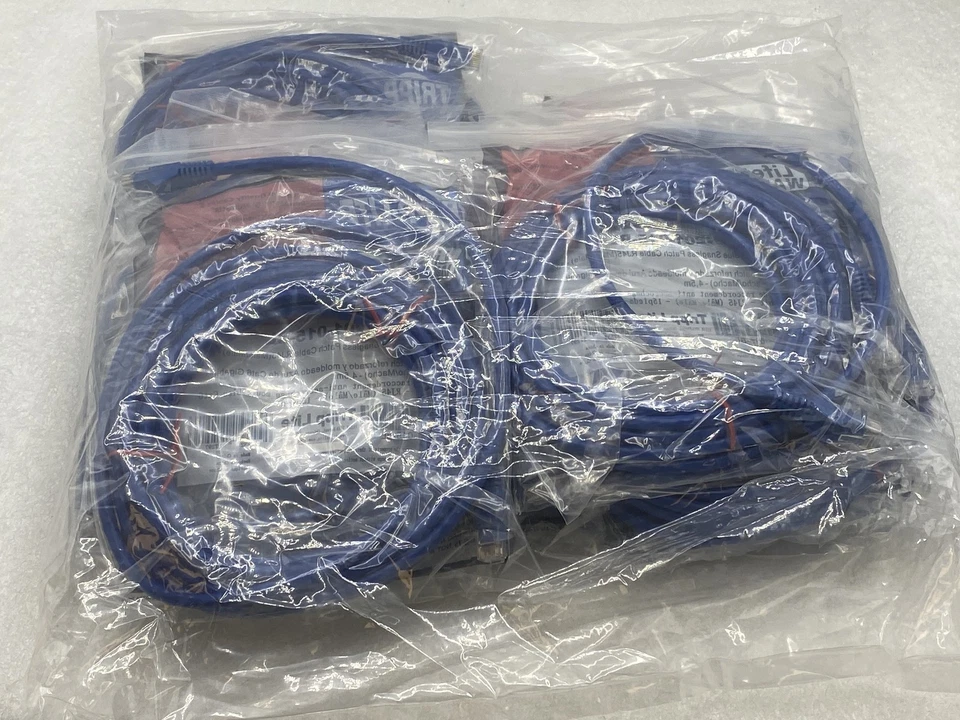NEW (QTY 10) TRIPP LITE N201-015-BL CAT 6 GIGABIT BLUE SNAGLESS PATCH CABLE 3 FT - Image 4 of 4