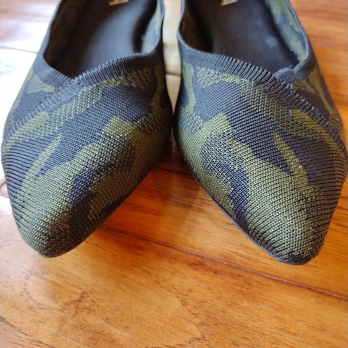 Mia Jennette Pointed Toe Ballet Flats Camo Print Black & Green Women’s Size 7.5M - Picture 7 of 12