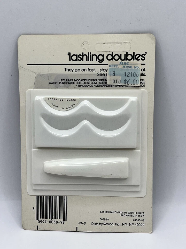 REVLON Natural Wonder Lashling Doubles LONG SCRAWNIES Black False Eyelashes NOS - Image 4 of 4
