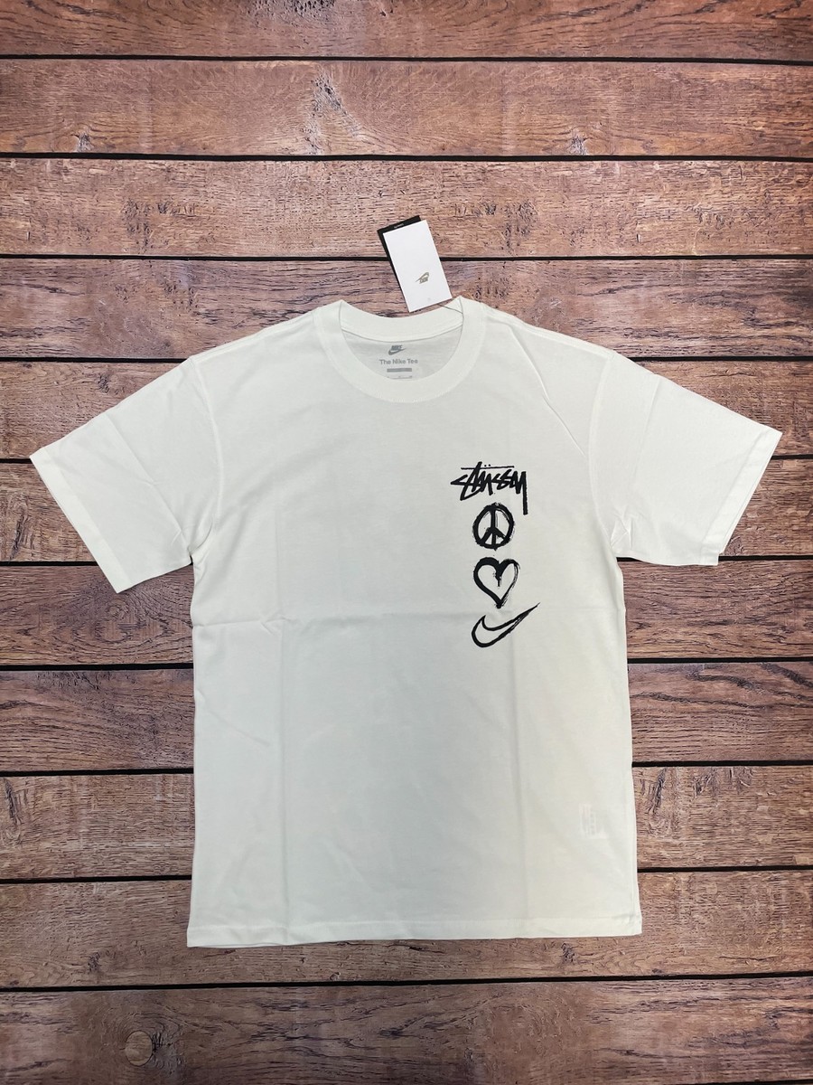 NEW Nike x Stussy Peace, Love, Swoosh T-shirt White Size S-XL FREE