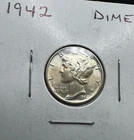 1942 Mercury Dime Brilliant Uncirculated BU Coin