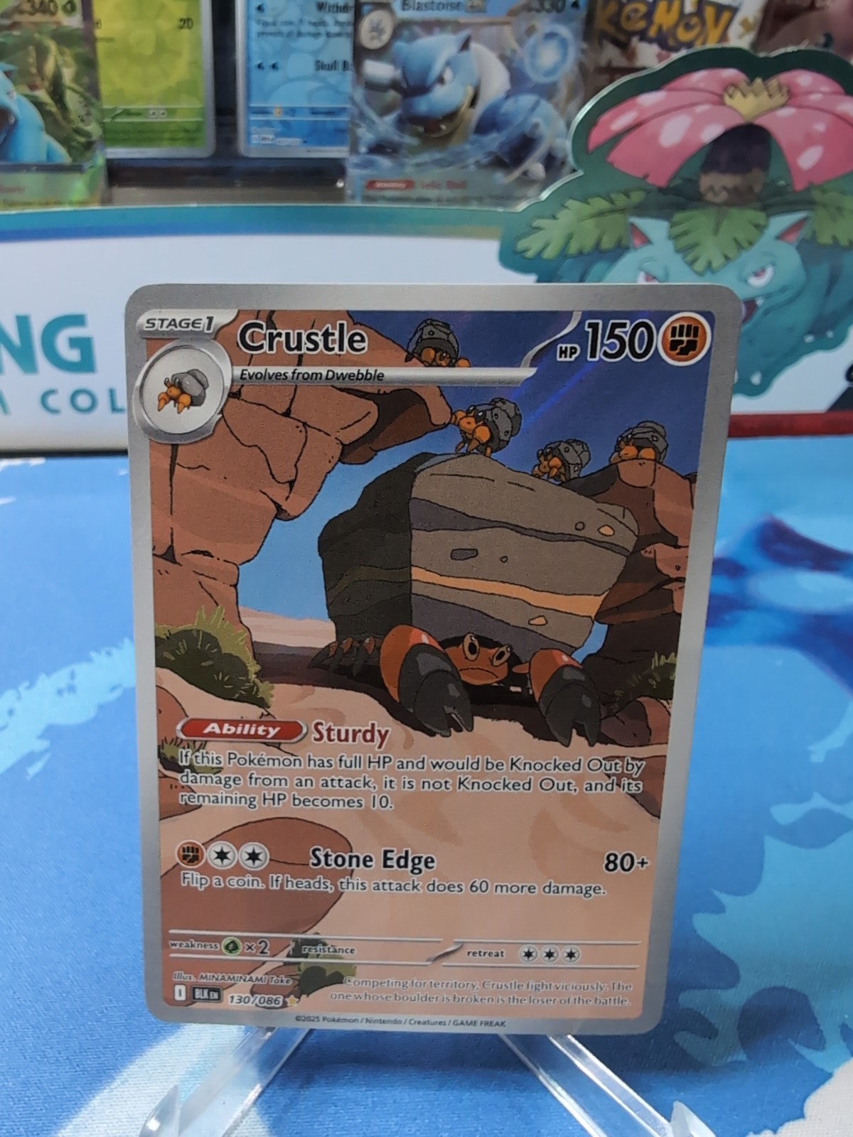 Pokemon TCG - Crustle 130/086 Illustration Rare - S&V Black Bolt - Near Mint