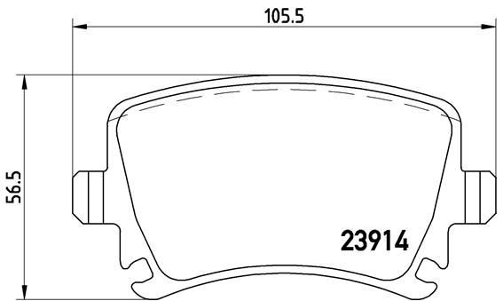 2X Brembo Bremsbelagsatz, Scheibenbremse P 85 095 FüR Audi Seat Skoda VW-image