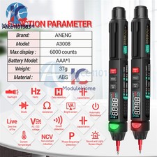 A3008 Mini Digital Multimeter Pen DC/AC Smart Voltage Tester Meter 6000 Counts