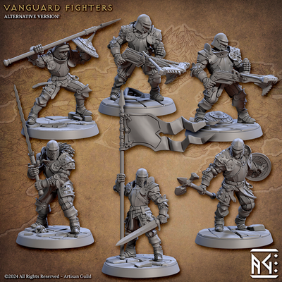 #ad Artisan Guild 28mm Vanguard Fighter Miniatures $25.00