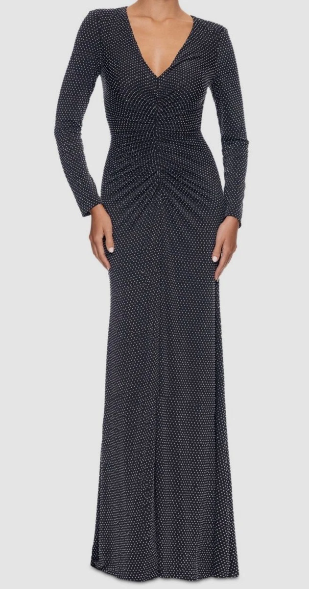 xscape petite long sleeve embellished skirt dress Sequin Long Sleeve Tux Ballgown (Women)