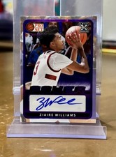 Ziaire Williams 2021-22 Leaf Pro Set Purple Power Auto 14/20 Rookie Card (RC)
