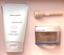 Laura Mercier Ambre Vanille Hydrating Body Wash 100ml Honey Bath 85ml Dipper Duo