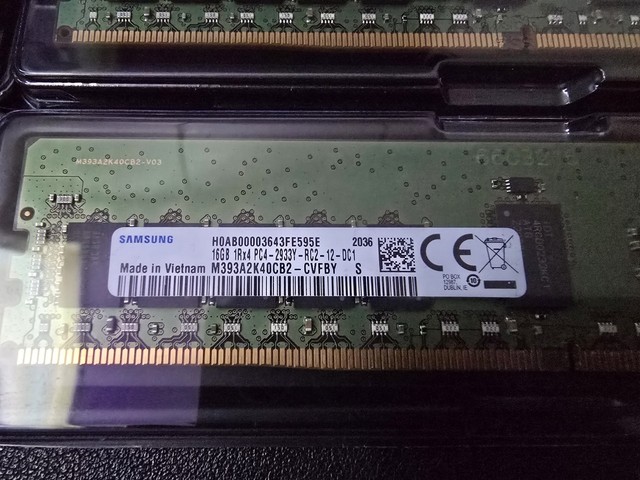 SAMSUNG 16GB (1X16GB) 1RX4 PC4-2933Y DDR4 SERVER MEMORY M393A2K40DB2-CVF