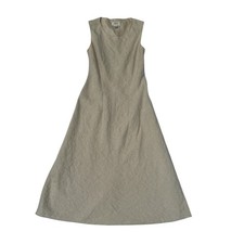Talbots 12 Petite Cream Fitted Maxi Dress Women