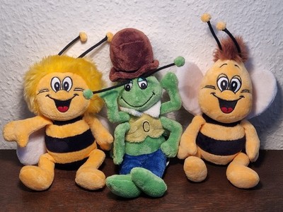 Heunec Biene Maja + Willie + Flip Plüsch / Stofftier / Kuscheltier (K4D)