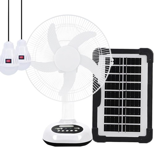 12 inch New Update Rechargeable Solar Powered Fan,14400mAh AC DC ...