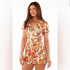 NWT Show Me Your Mumu Cannon Romper Floral Size XS X-Small